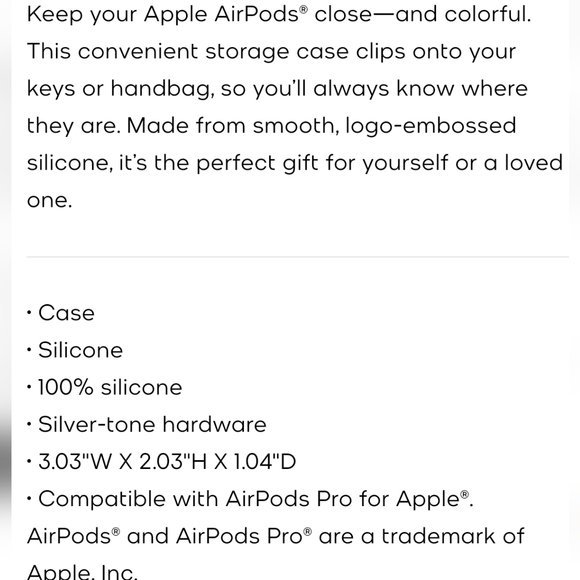 MICHAEL KORS Silicone Logo-embossed Apple AirPods Case NWT - Picture 7 of 9